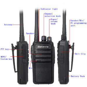 Retevis RT21 Walkie Talkie 2.5W UHF 400-480MHz PMR-Funkgeräte 16 CH