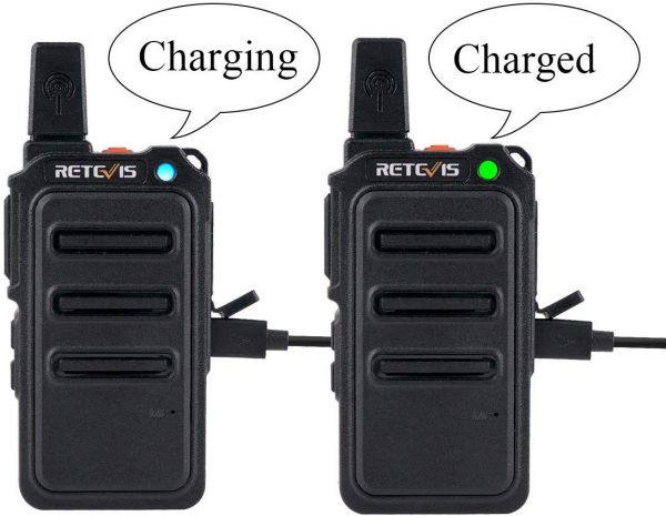 Retevis RT619 Walkie Talkie PMR446 Funkgerät 1300mAh Kinder Walki Talki(2 Stücke)