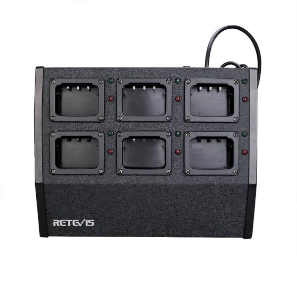 RTC29 Six Way Multi Unit Charger Two Way Radio Charger Station