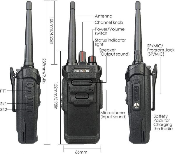 EUA9060B-C9059H Professionelles Funkgerät IP67 Wasserdicht Lizenzfrei PMR446