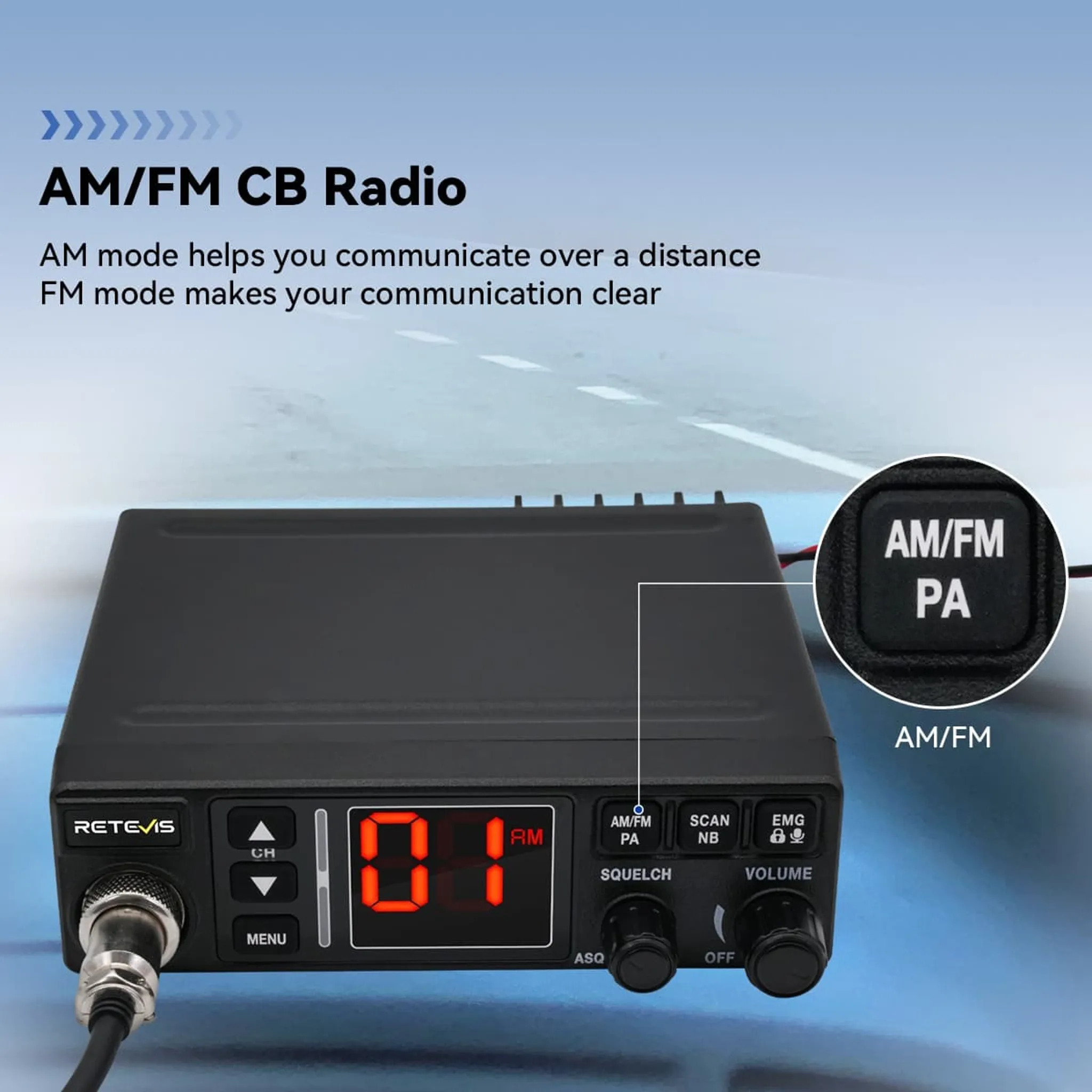 Das MB63A ist ideal für CB-Benutzer, die ein erschwingliches CB-Radio mit Miniatur-Erlebnis suchen. Es ist mit AM/FM, 12/24 V Netzspannung, klarer Tonqualität, EMG 9/19, Wärmeableitung und VOX ausgestattet. Ideal für Industrie- und Transportfahrer, die eine effiziente Möglichkeit zur Koordination mit ihrem Team benötigen.