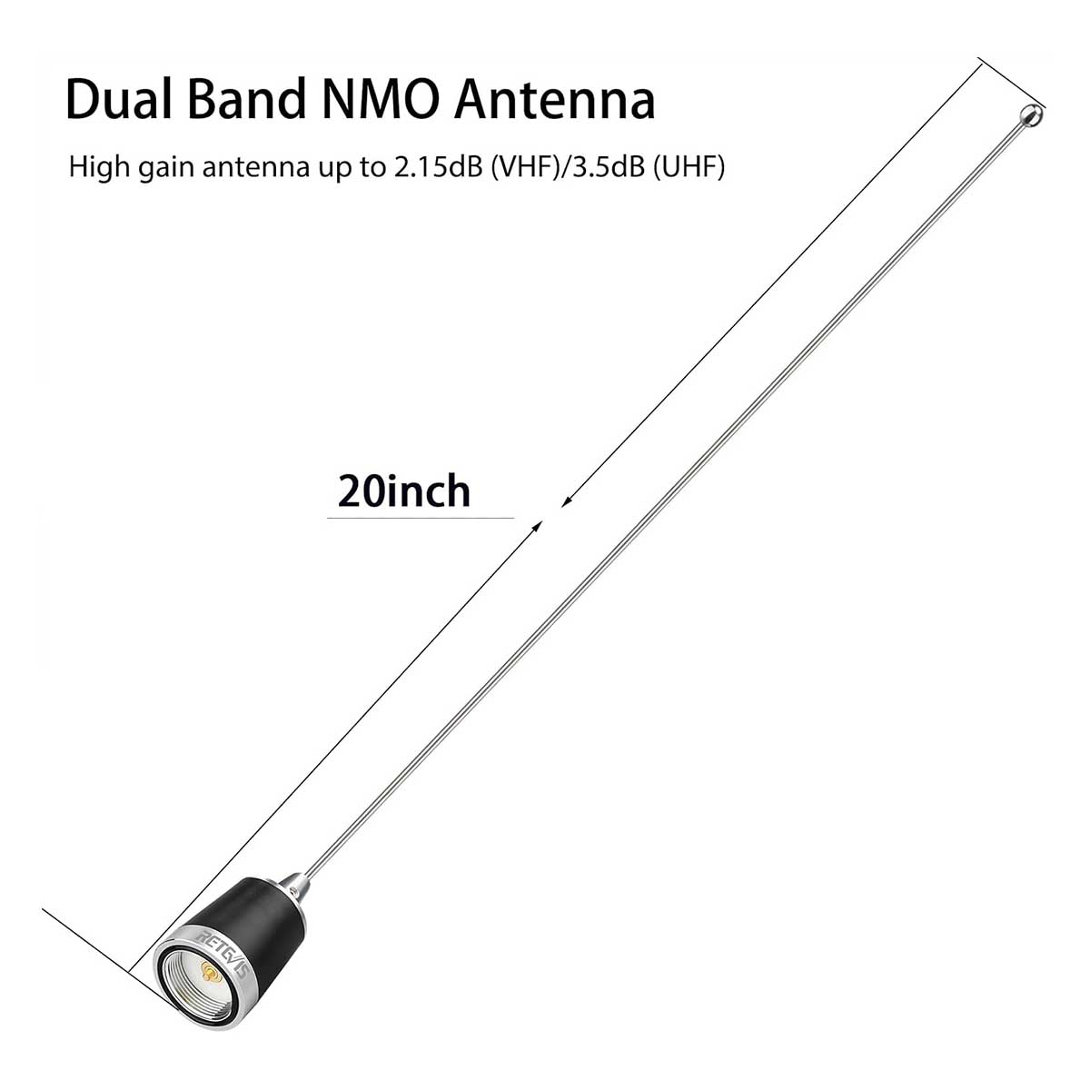 MR200 UV-Dualband-NGP-Antenne und NMO-Halterung